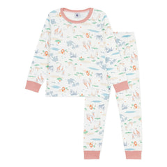 Petit Bateau - Schlafanzug Savannah | Weiß