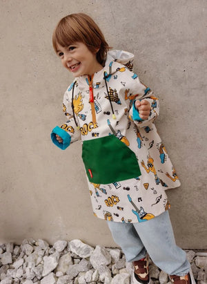 Hello Hossy - Rock n Fire Regenjacke | Weiß
