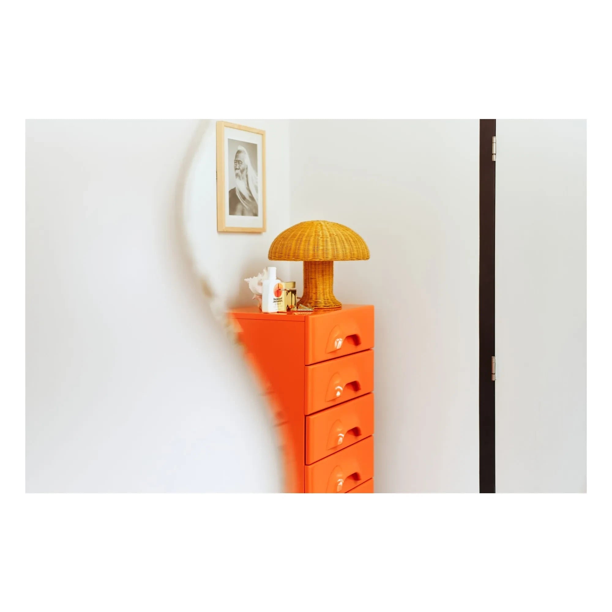 HKliving - Rattan Tischlampe | Senf