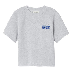 American Vintage - Evona Kısa Kollu Sweat Üst | Melanj Gri