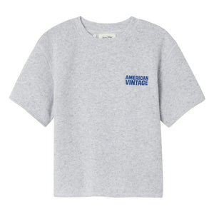 American Vintage - Evona Kısa Kollu Sweat Üst | Melanj Gri