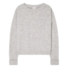American Vintage - Vitow Alpaka- und Wollpullover mit U-Boot-Ausschnitt | Hellmeliert grau