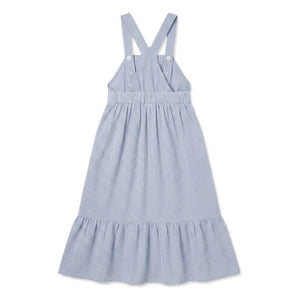 Smallable Kid - Pia Gestreiftes Latzkleid | Königsblau