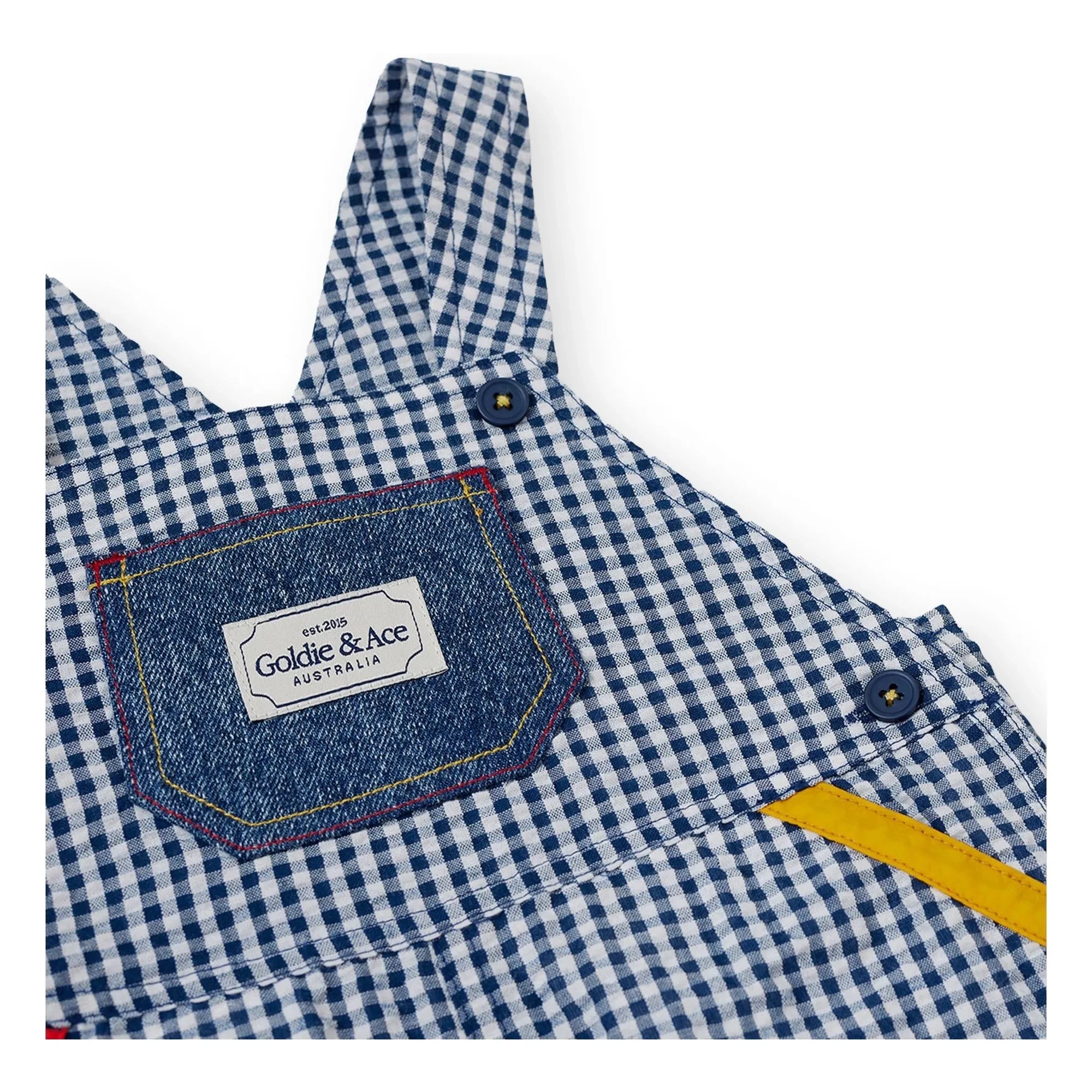 Goldie + Ace - Vichy Strampler | Navy