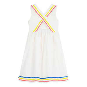 Petit Bateau – Trägerloses Kleid aus Bio-Baumwollpopeline | Weiß