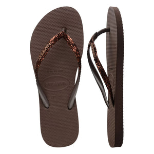 Havaianas - Slim Glitter Flip-Flops | Schokolade