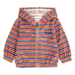 Bobo Choses - Gestreifter Kapuzenpullover aus Cord | Rot