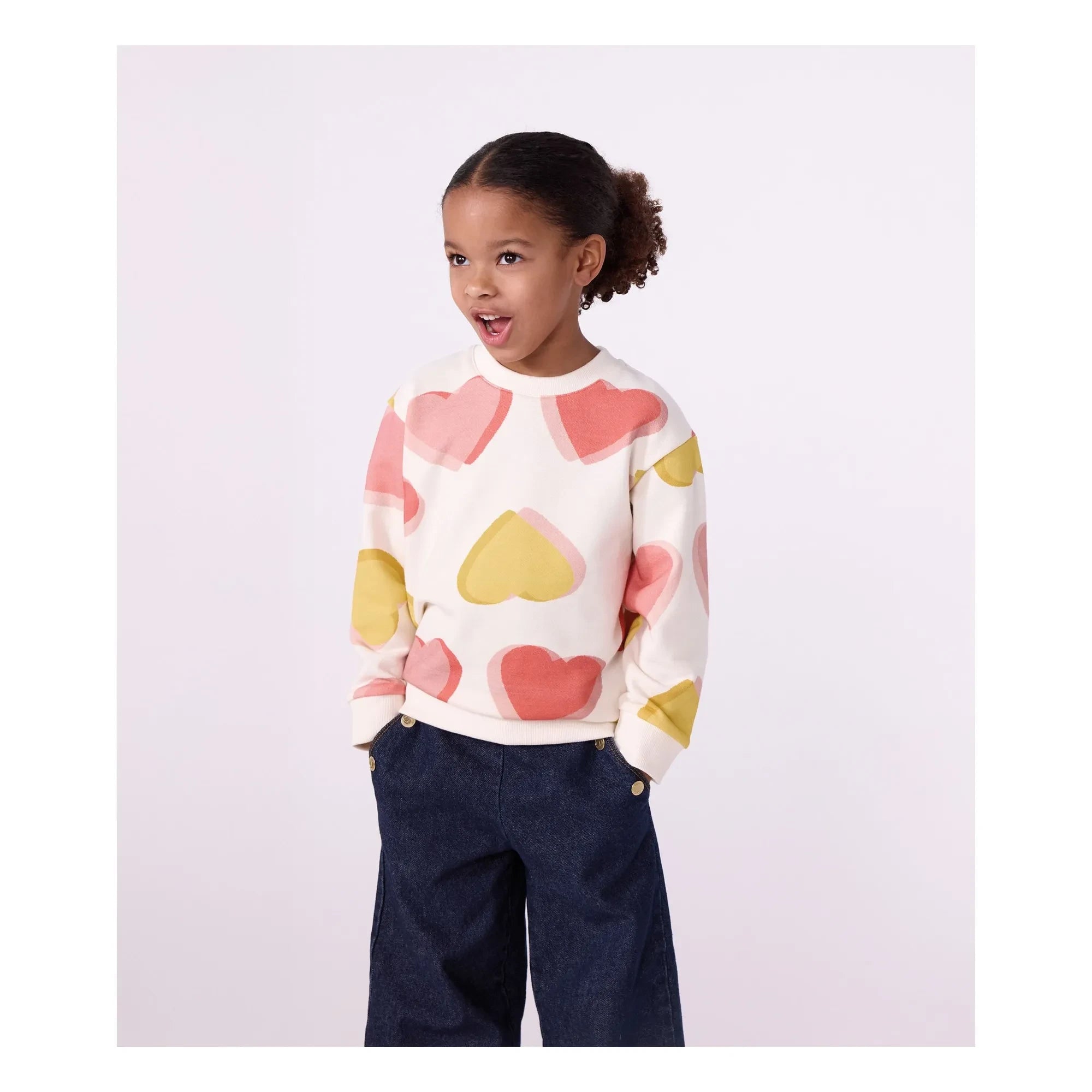 Petit Bateau - Sweat hearts | Beyaz