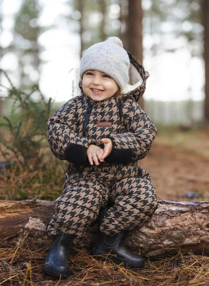 Töastie - Wasserdichte Houndstooth Cloud Jacke Aus Recycletem Material | Braun