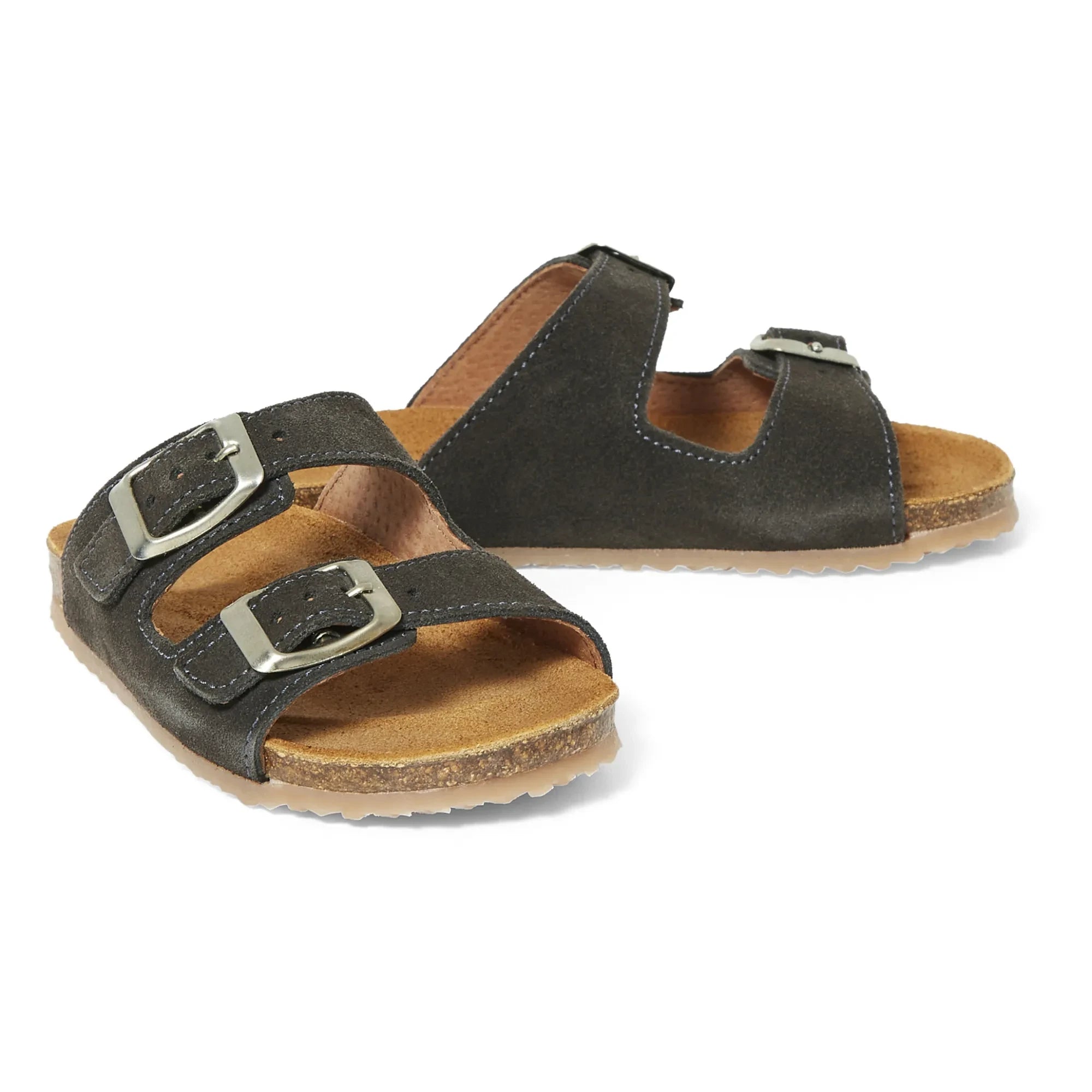 Pèpè - Two Con Me - Çift Tokalı Sandalet | Kömür Grisi