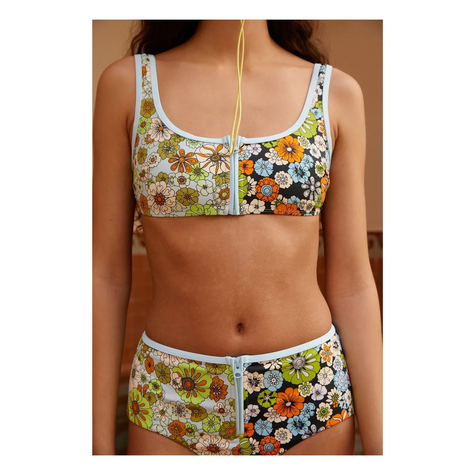 Alémais - Orange Blossom Jersey-Top aus recycelten Fasern | Hellblau
