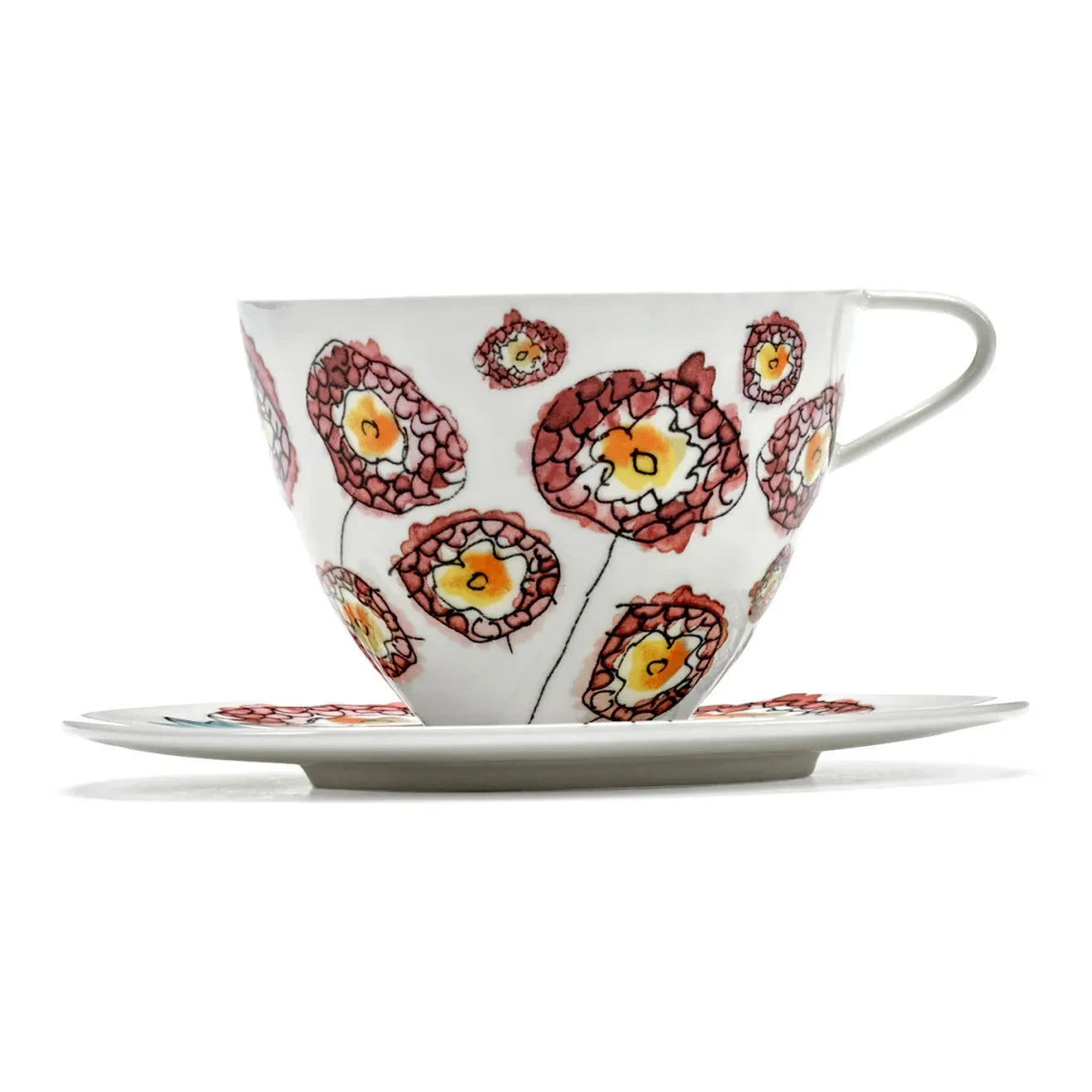 Serax - Kaffeetasse und Untertasse Anemone, Serax for Marni - 2er Set | Milchartig