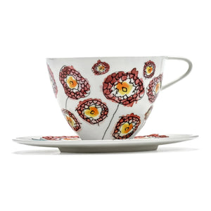Serax - Kaffeetasse und Untertasse Anemone, Serax for Marni - 2er Set | Milchartig