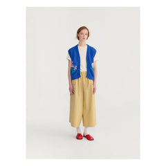 Bobo Choses - Pixel Flower Bio-Baumwoll-Strickjacke | Blau