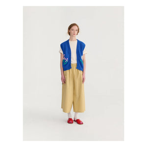 Bobo Choses - Pixel Flower Bio-Baumwoll-Strickjacke | Blau