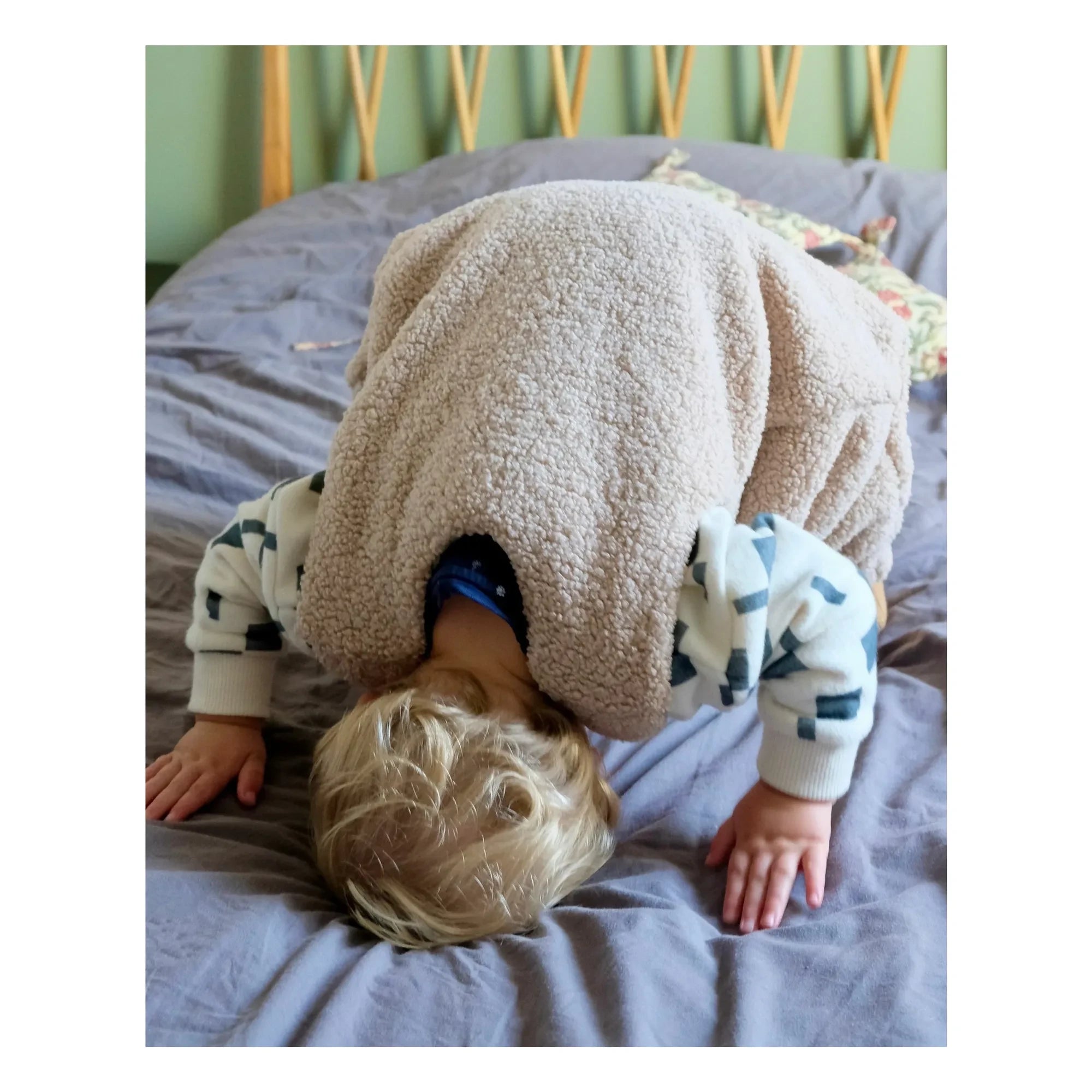 Tante Reine - Fußsack aus Bio-Baumwolle Teddy | Sand