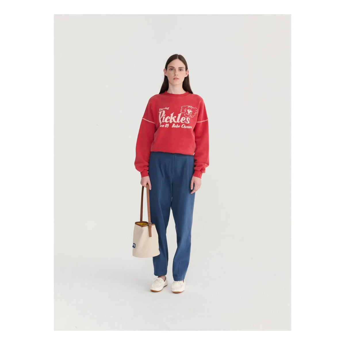 Bobo Choses - Pickles the Dog Bio-Baumwoll-Sweatshirt | Rot