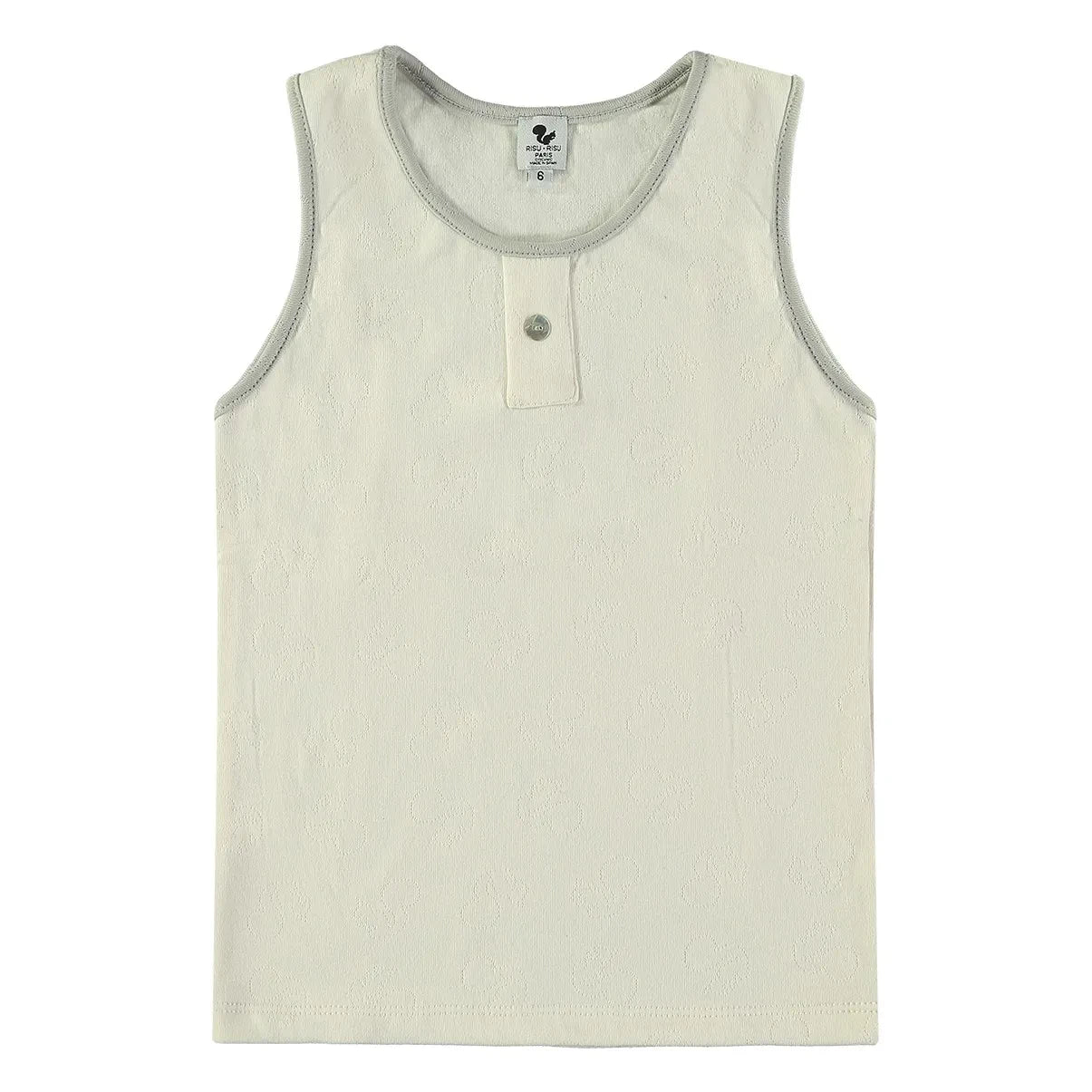 Risu Risu - Bio-Baumwoll-Ringer-Top | Ecru