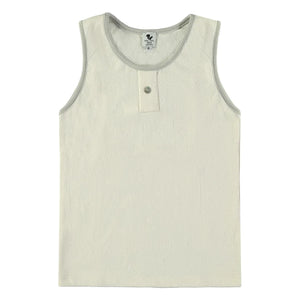 Risu Risu - Bio-Baumwoll-Ringer-Top | Ecru