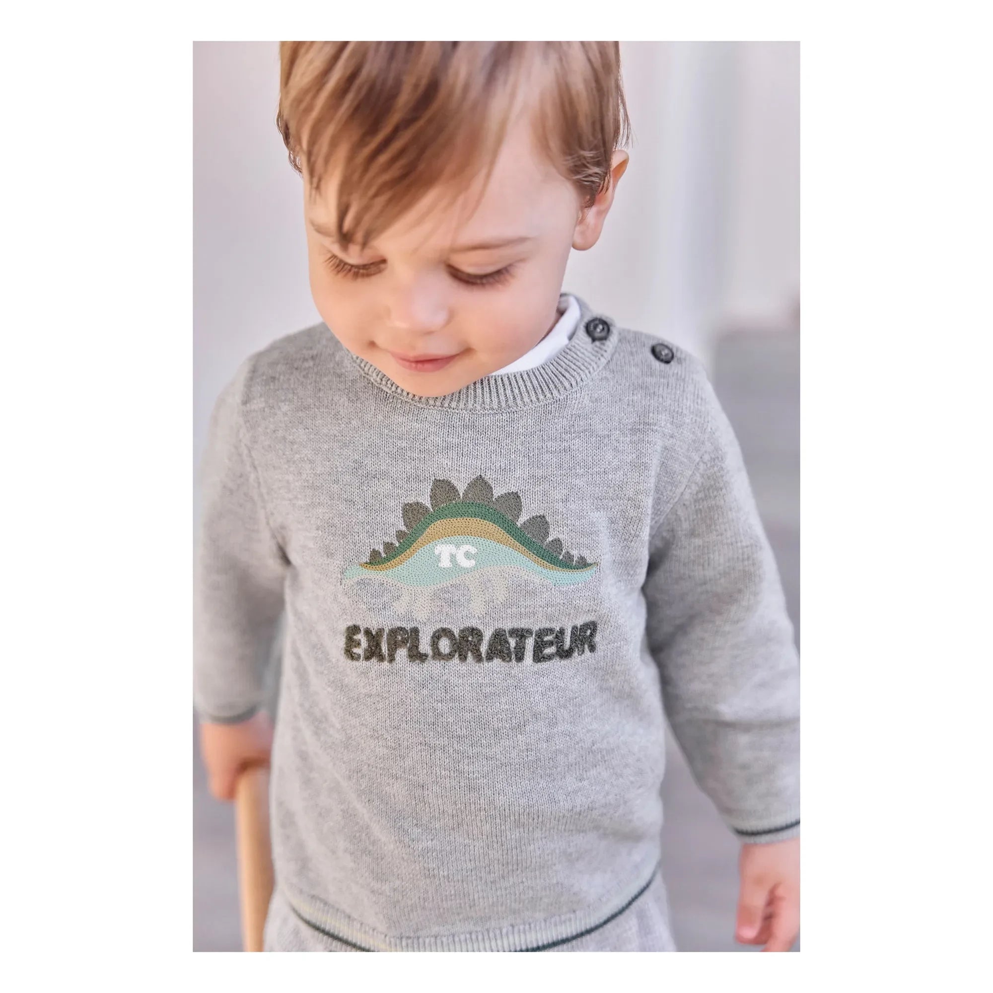 Tartine et Chocolat - Chiné Kaşif-Pullover | Grau