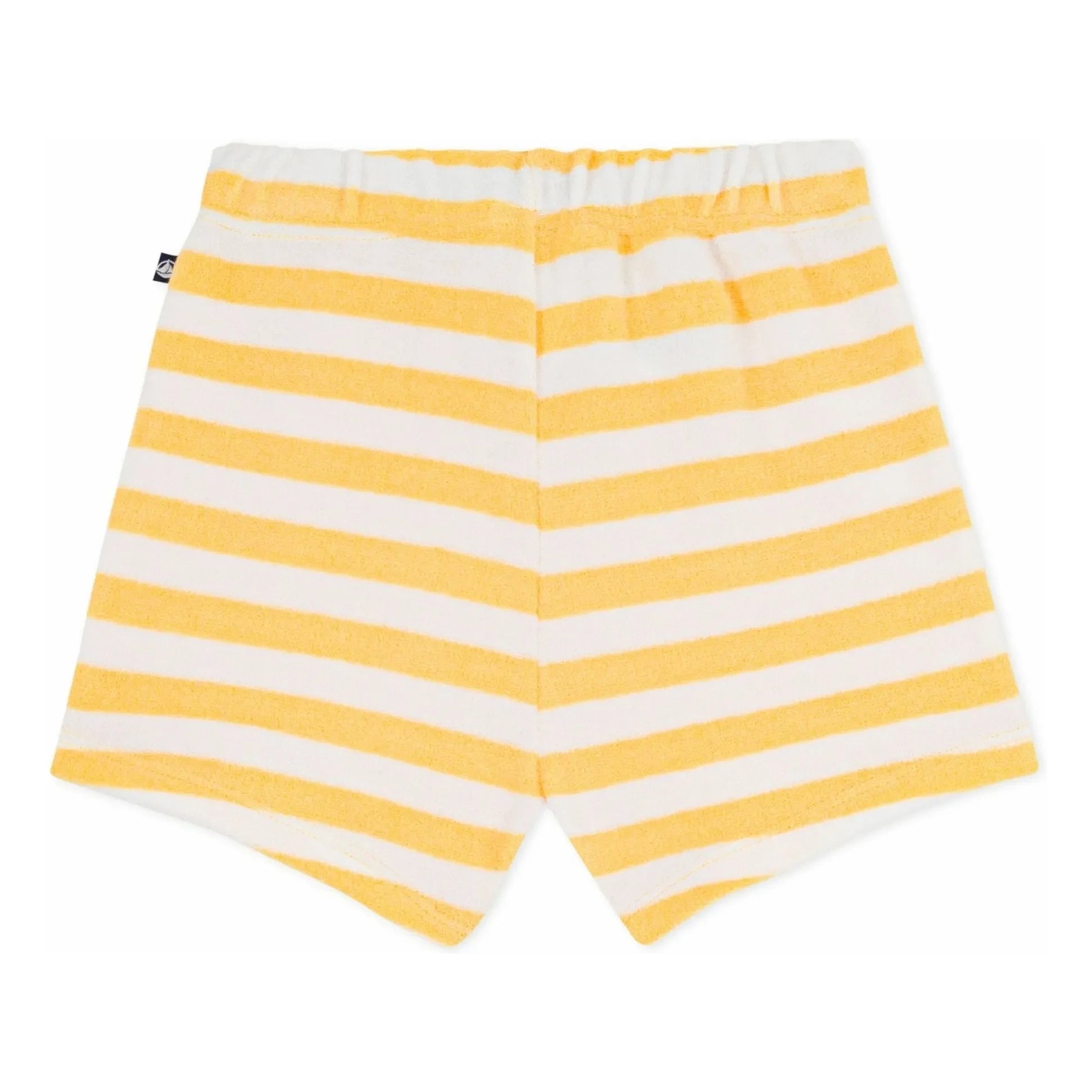 Petit Bateau – Gestreifte Frottee-Shorts | Gelb