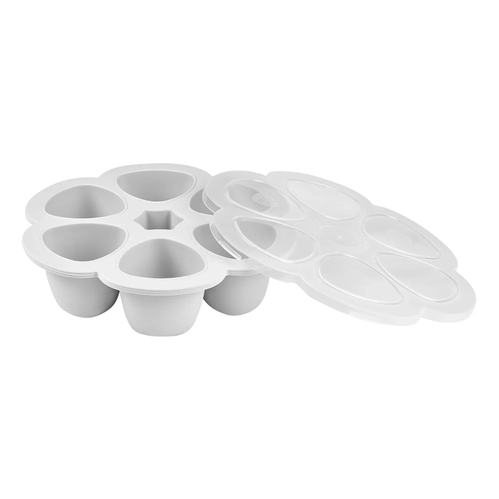 Béaba - Silikon Babykost-Form – 6 x 90 ml | Hellgrau