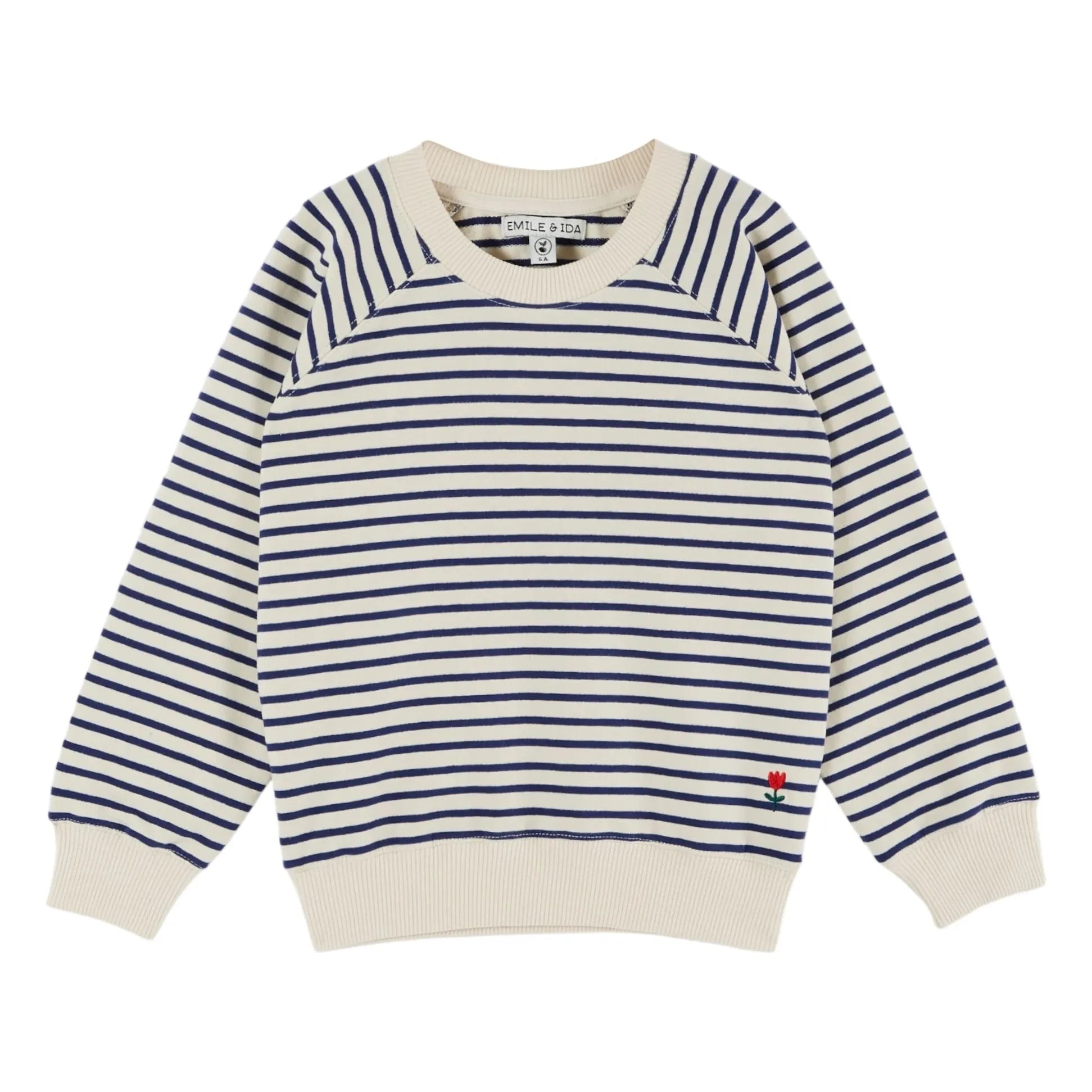 Emile et Ida - Sweatshirt Stripes | Marineblau