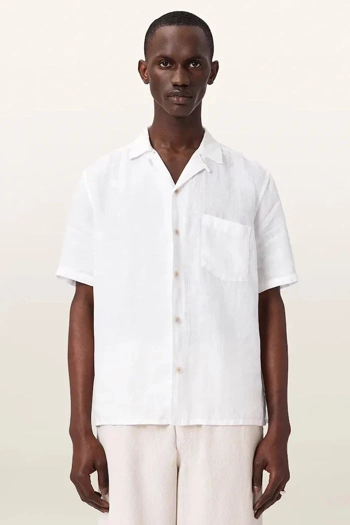 AllSaints erkek keten gömlek TRI