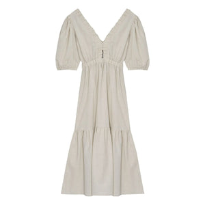 the new society - Leinenkleid Aloe | Sand