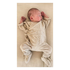 My Little Freckle - Bio Kaschmir Baby Strampler mit Overall | Beige