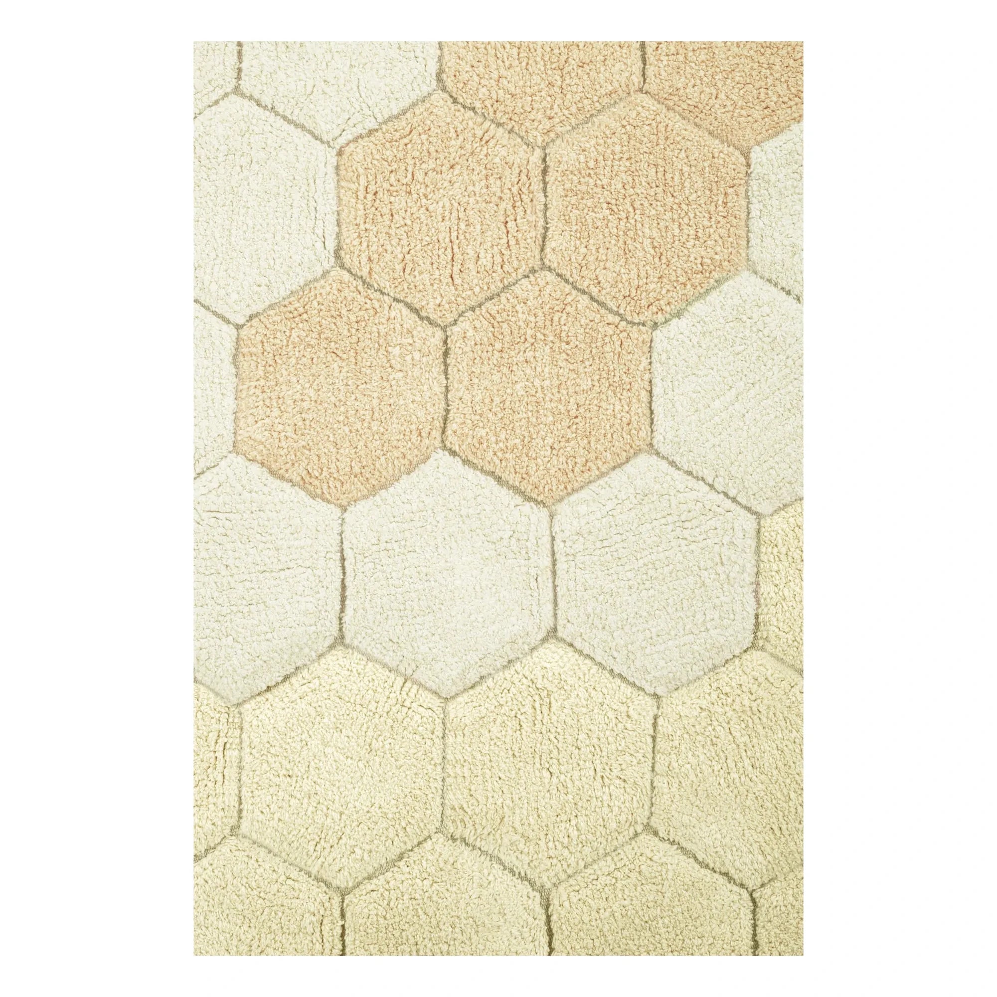 Lorena Canals - Teppich Honeycomb Rund | Goldener Sand