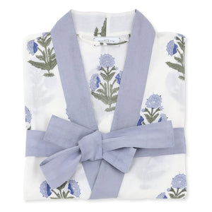 Scarlette Ateliers – Kimono mit Mohnblumenmuster „Clark“ | Weiß