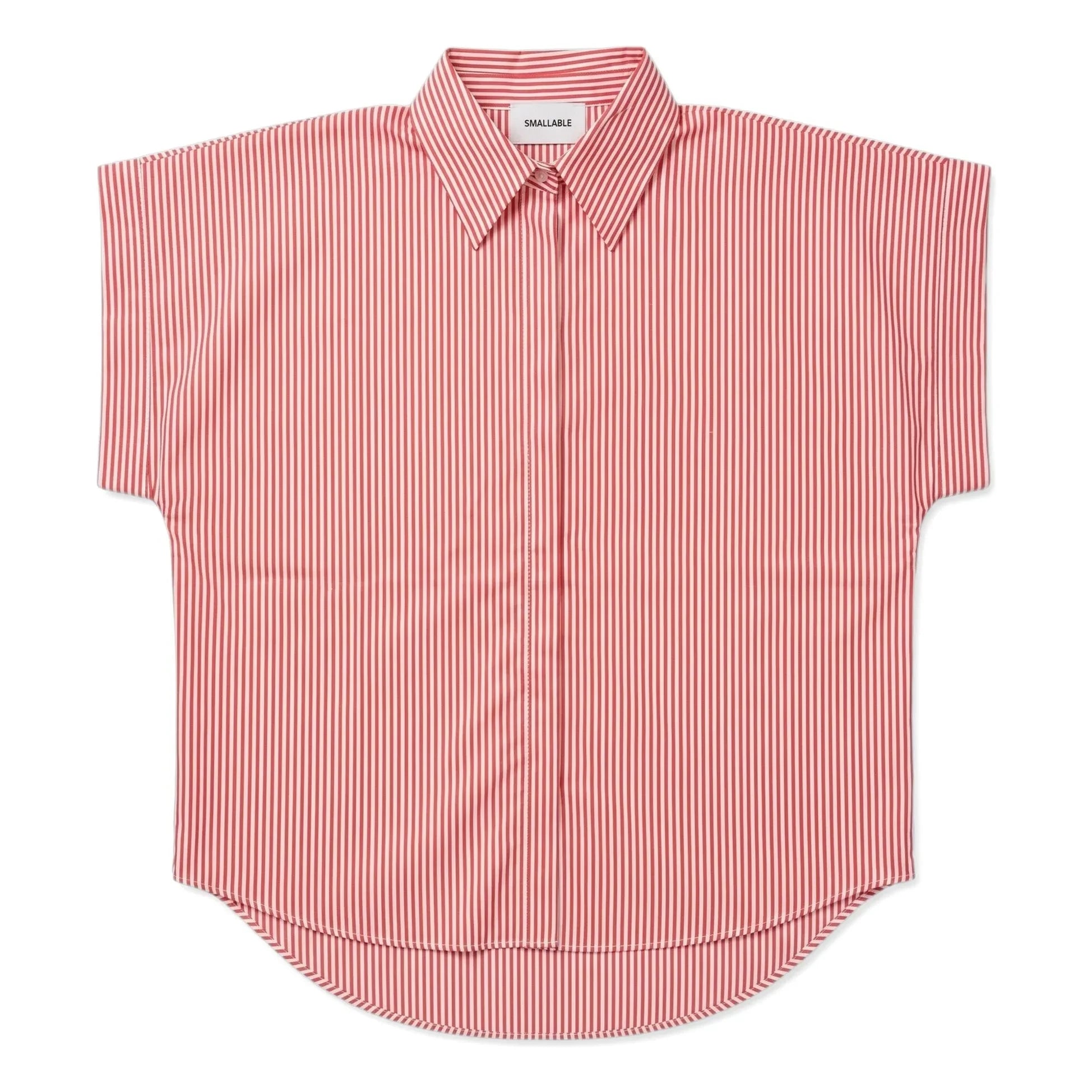 Smallable Woman - Gestreifte Bella Crop Bluse | Kirschrot