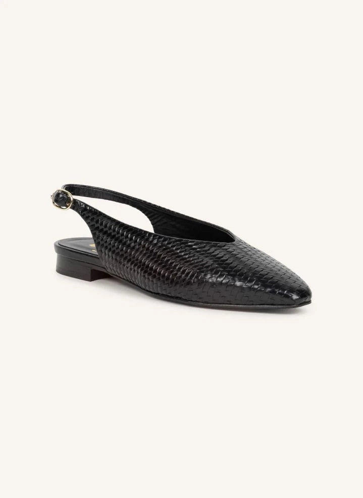 Bobbies - Anouk Strickleder Ballerinas | Schwarz