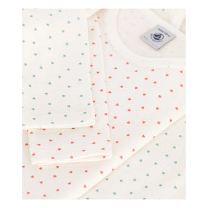 Petit Bateau - T-Shirt-Set mit Herz (2er-Pack) | Weiß