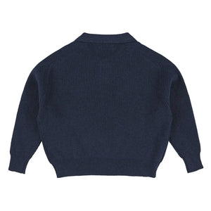 Morley - Zietse Örme Polo Tişört | Denim mavi