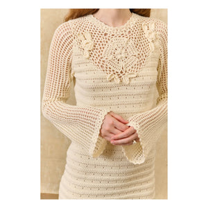 Louise Misha - Eleonora Baumwollkleid | Creme