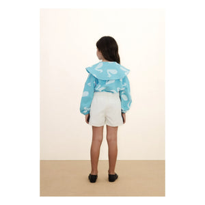 Tinycottons – Sweatshirt mit Knopfleiste Schwäne | Hellblau