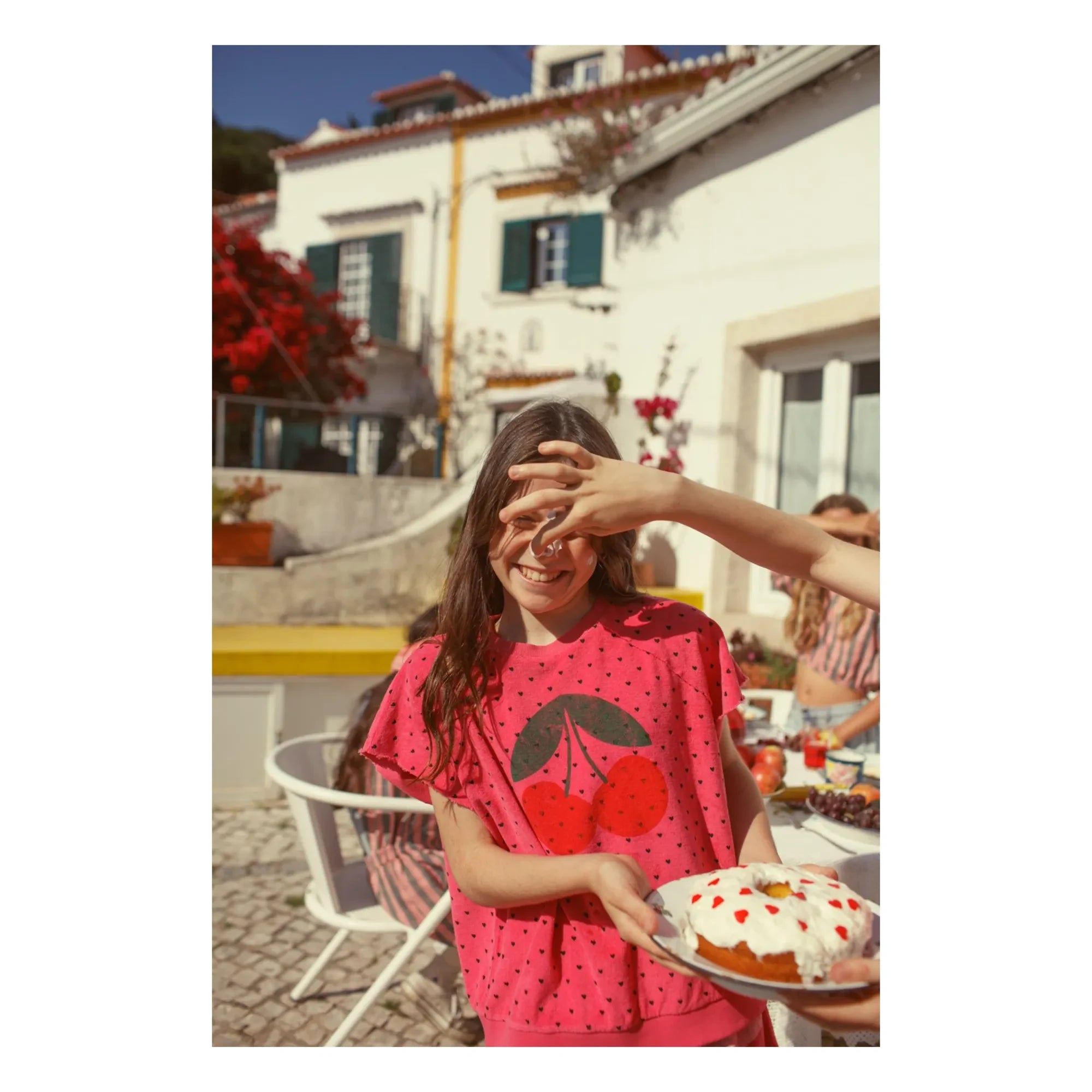 Piupiuchick - Kiraz Bio-Baumwolle Frottee ärmelloses Sweatshirt | Fuchsia