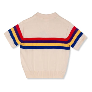 Wynken - Gestreiftes Poloshirt aus Bio-Baumwolle | Ecru