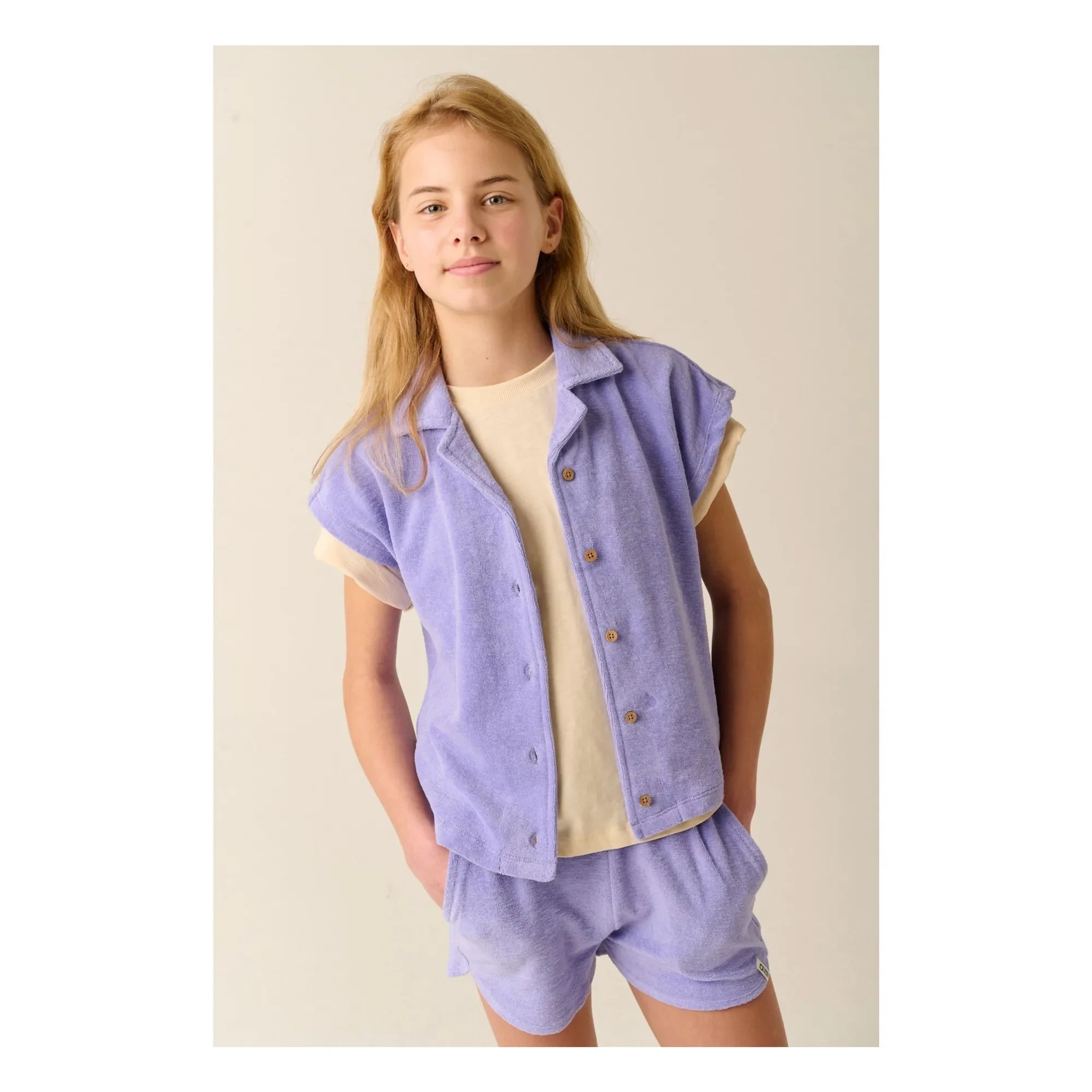 Tumble N'Dry – Jilie Deux Handtuchhemd aus Bio-Baumwolle | Lavendel