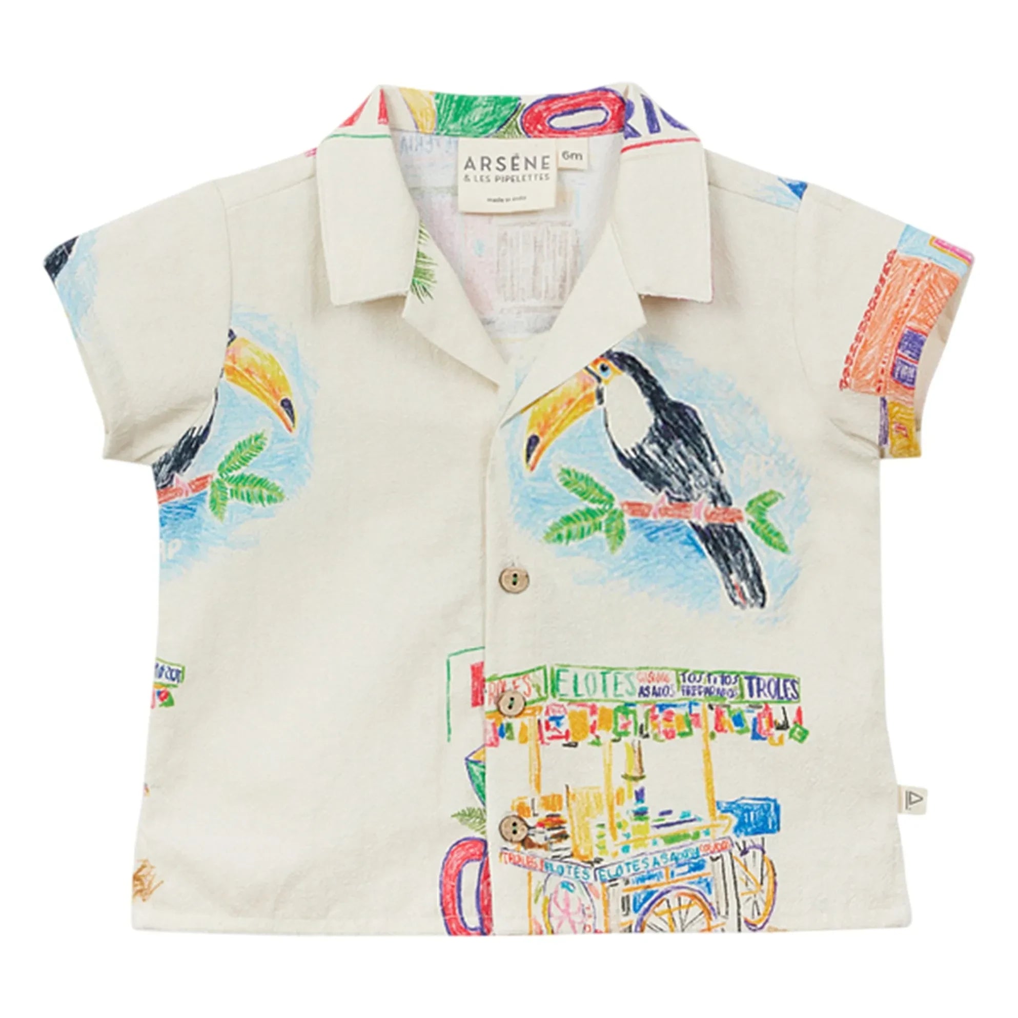 Arsène et Les Pipelettes - Toucan Twill Hemd | Cremeweiß