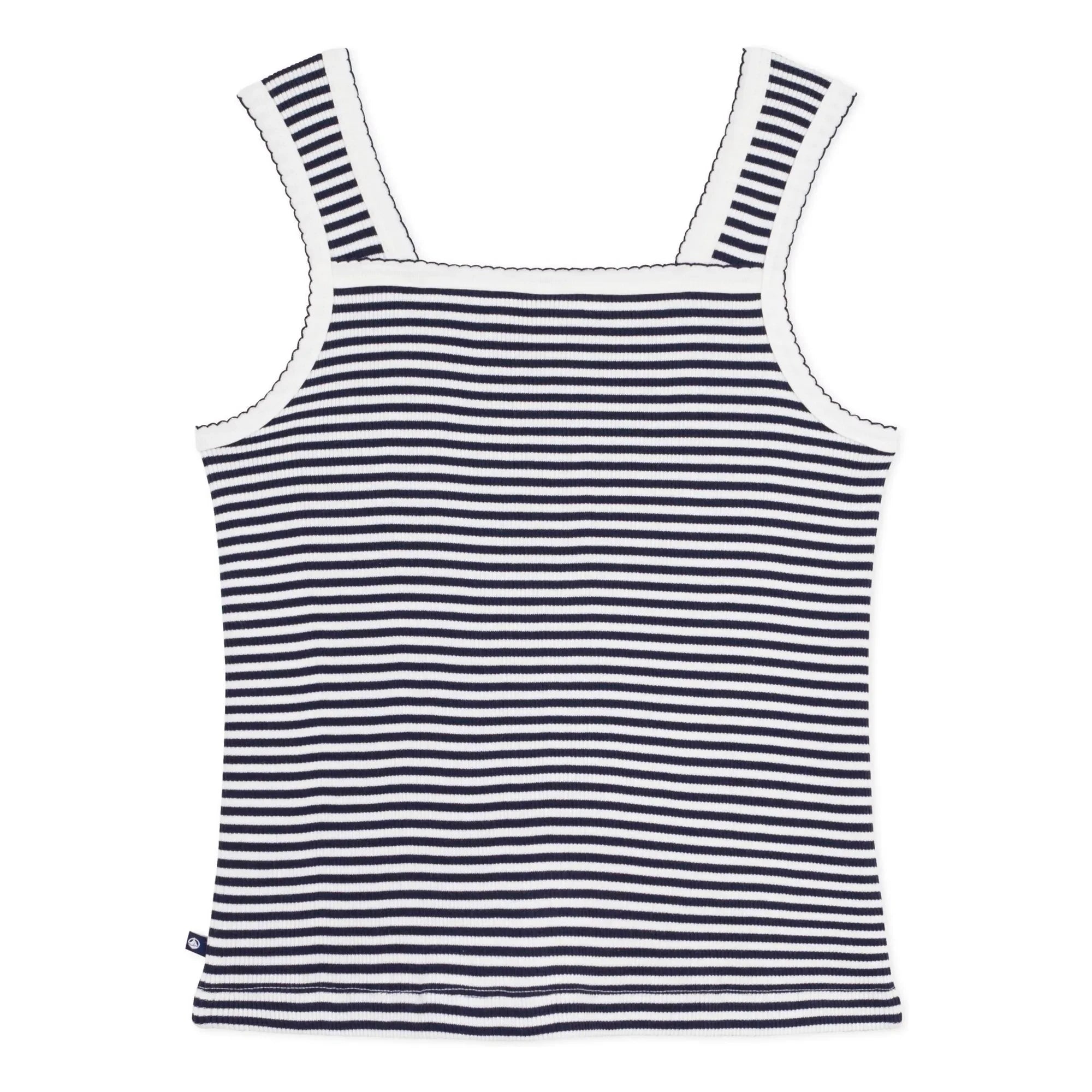 Petit Bateau - Çizgili Fitilli Atlet | Lacivert