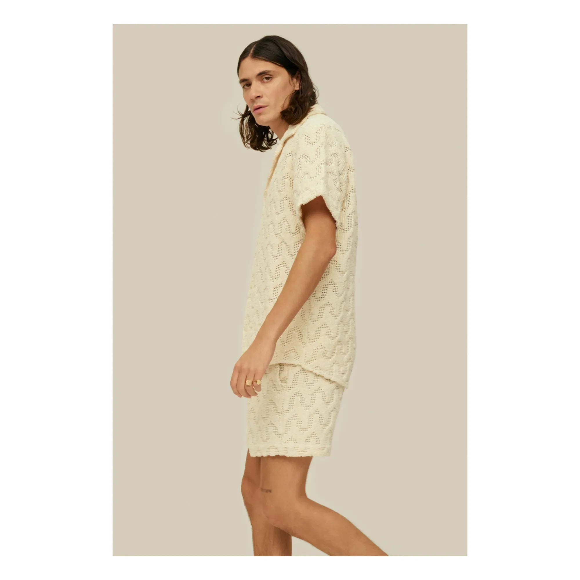 OAS – Atlas Melierte Bluse | Ecru