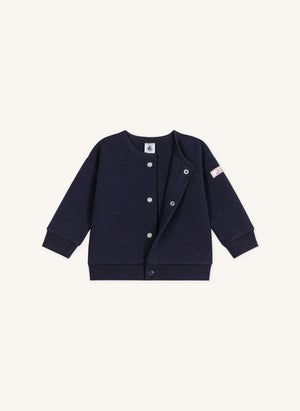 Petit Bateau - Strickjacke aus Bio-Baumwolle | Nachtblau