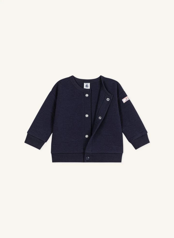 Petit Bateau - Strickjacke aus Bio-Baumwolle | Nachtblau