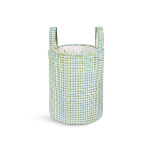 Avery Row Large Quilted Storage Basket - Little Farm/Greenhouse Gingham-Storage Baskets-Little Farm/Greenhouse Gingham- | Natural Baby Shower