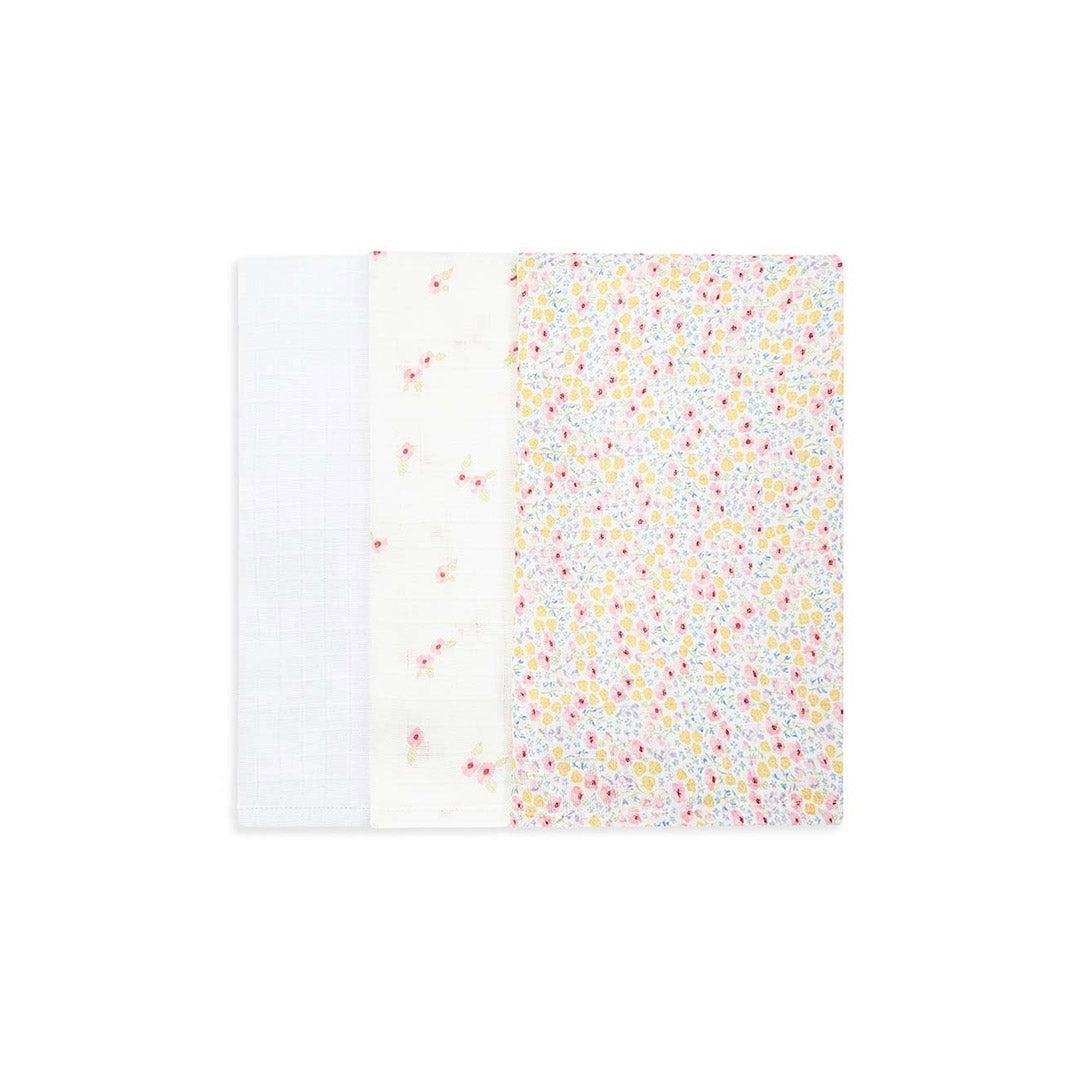 Avery Row Muslin Squares, Set of 3 - Wildflower Garden-Muslin Squares-Wildflower Garden-One Size | Natural Baby Shower