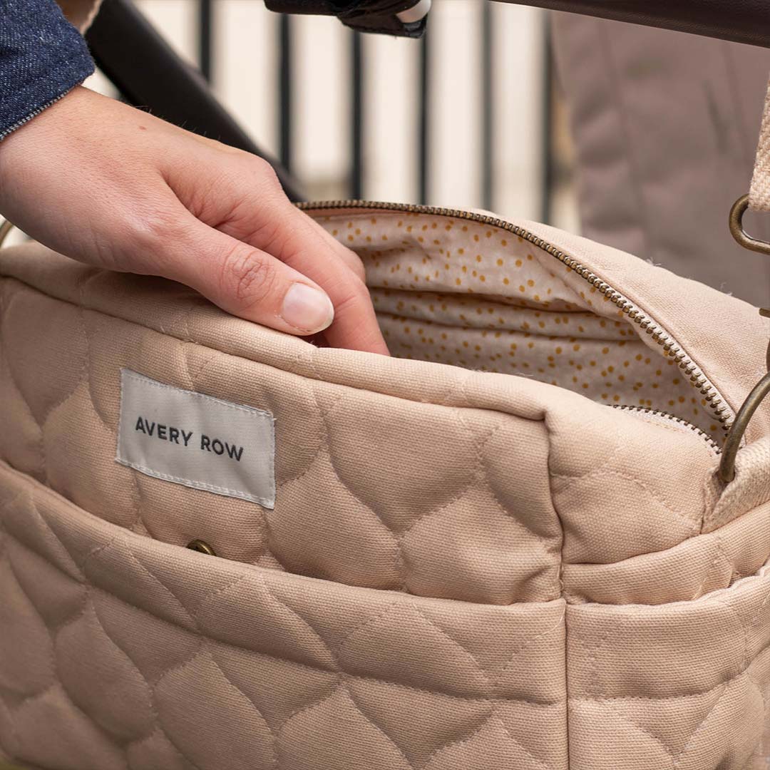 Avery Row Stroller Organiser Bag - Natural-Stroller Organisers-Natural- | Natural Baby Shower