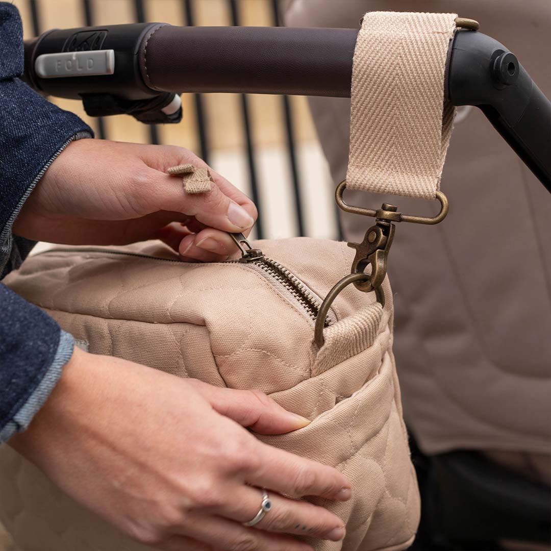 Avery Row Stroller Organiser Bag - Natural-Stroller Organisers-Natural- | Natural Baby Shower